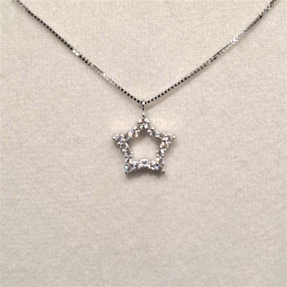 Collana Fanton Gioielli Donna COLLANE ORO in Oro bianco Cubic Zirconia COOR-59-52 - COOR-59-52